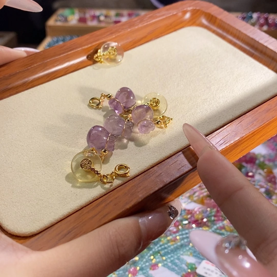 紫晶珠宝半成品银S925镶嵌