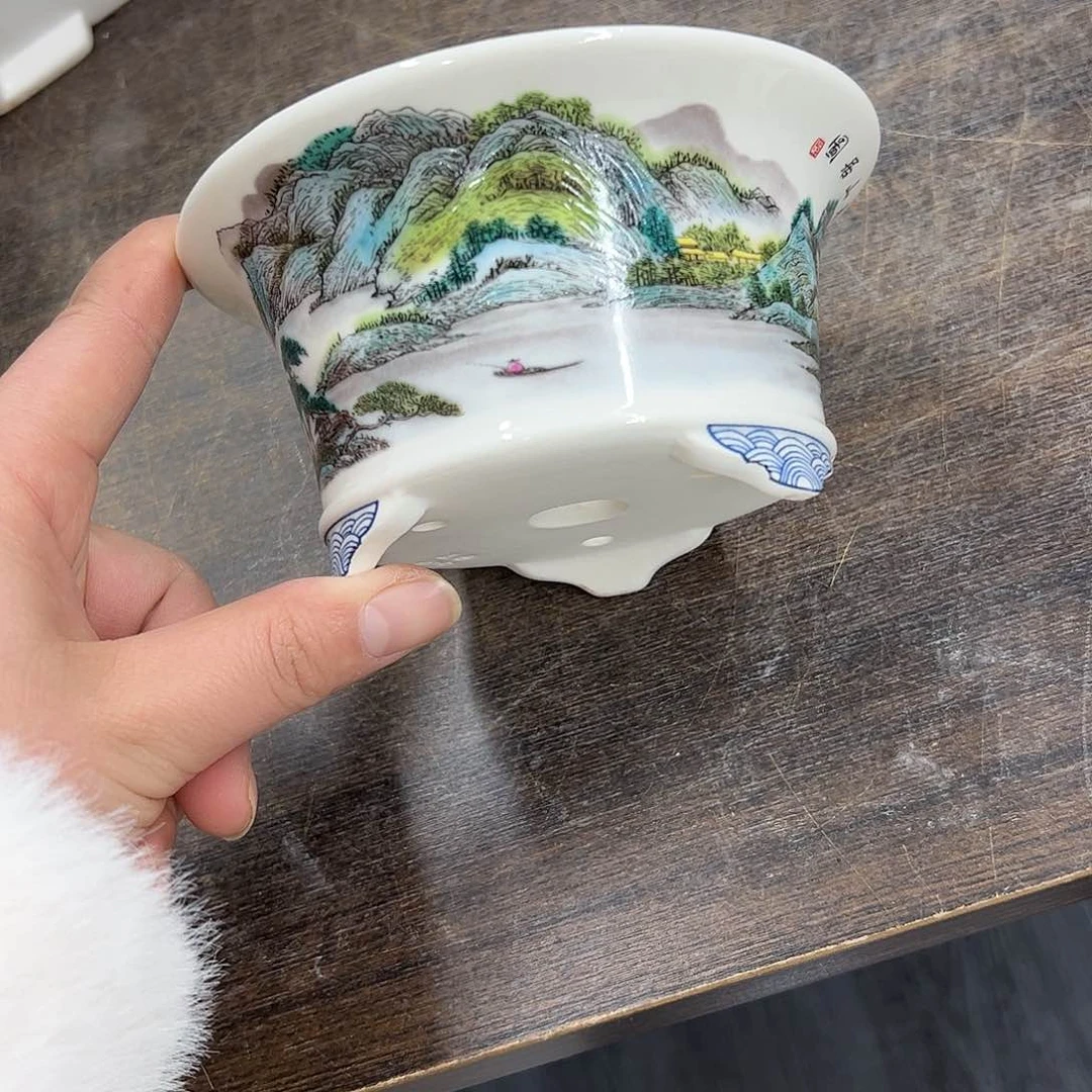 紫砂花盆566号微瑕13/6.5cm