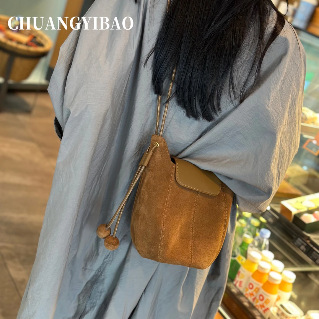 南瓜水桶包2025秋冬新款女包休闲时尚气质百搭软皮包单肩斜挎包包