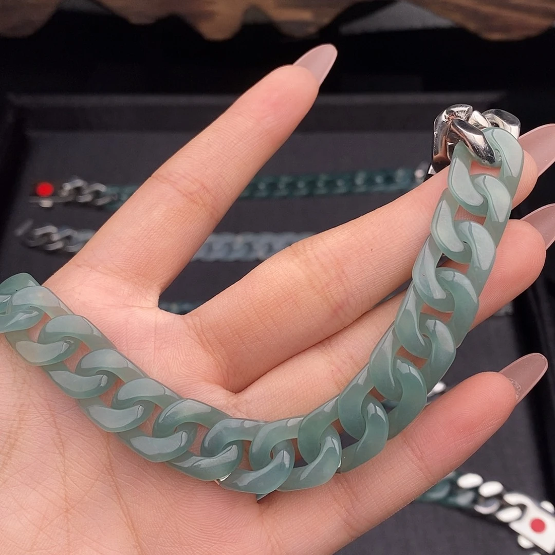 奔***少翡翠未镶嵌手链翡翠