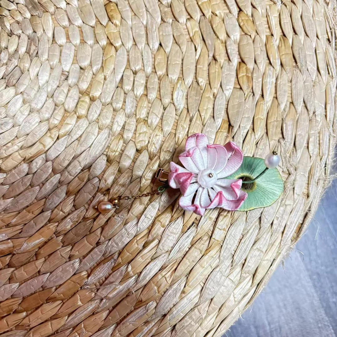 夏荷 复古手工民族风古风边夹发簪