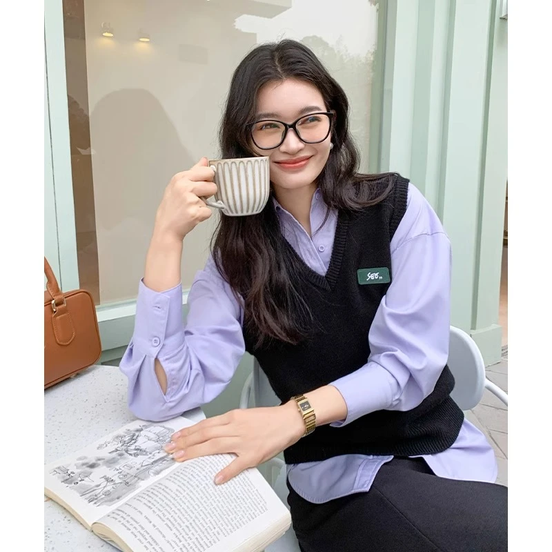 美洋MEIYANG【现货】优等生背心 新澳可机洗|学院风针织马甲