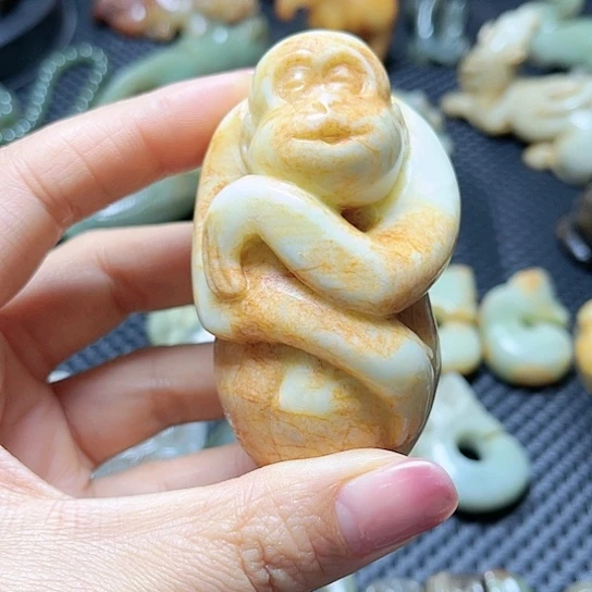 白玉菩提吊坠摆件