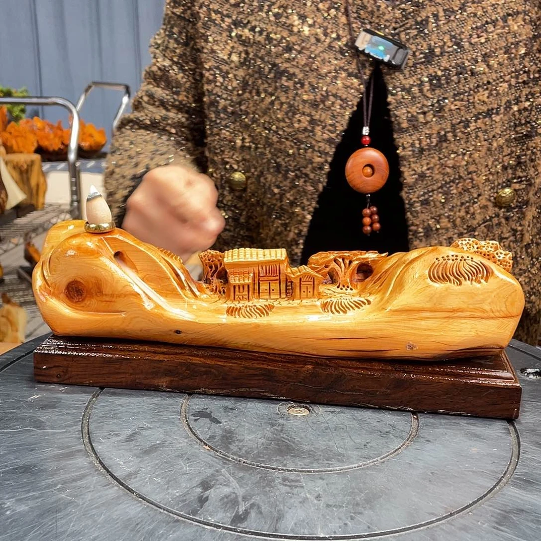 柏木（崖柏）山水倒流香送两盒香