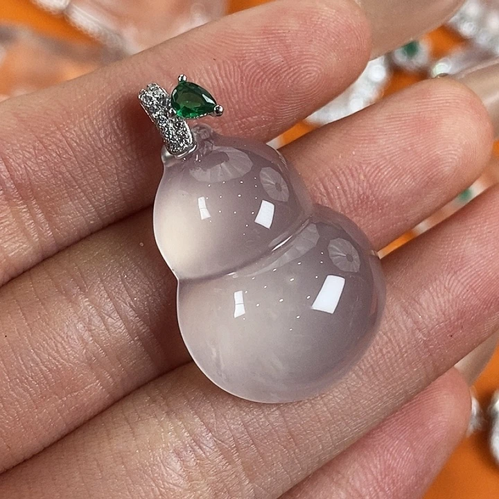 石英质玉银S925镶嵌颈饰