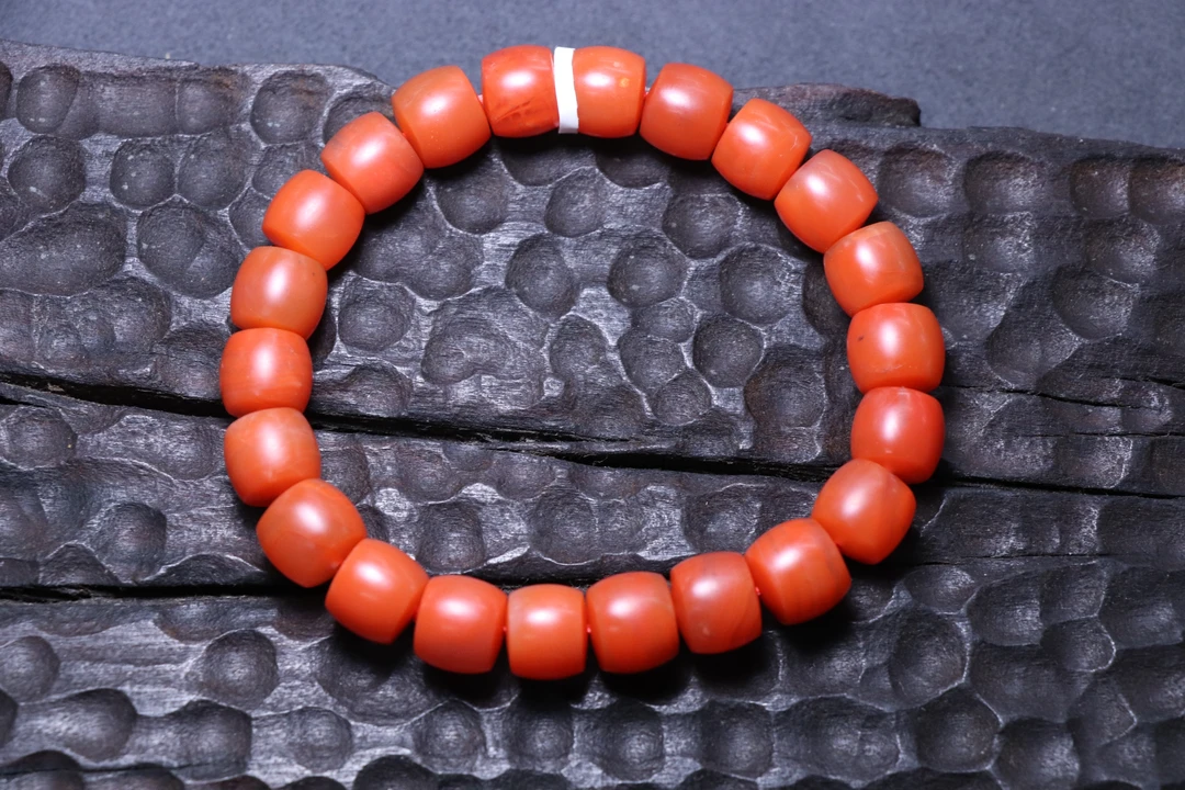 原矿无优化天然南红东山大水沟直切单圈11mm左右