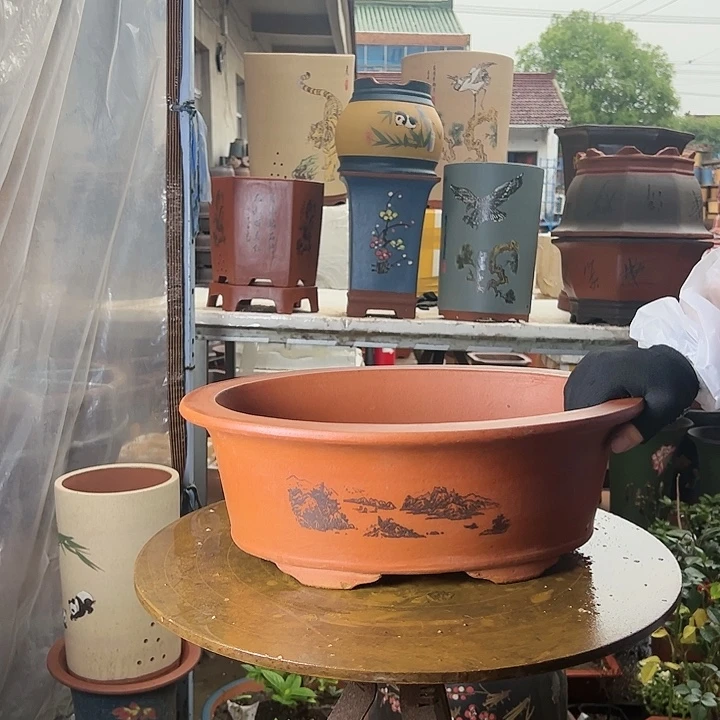 38红椭圆花盆花盆花盆