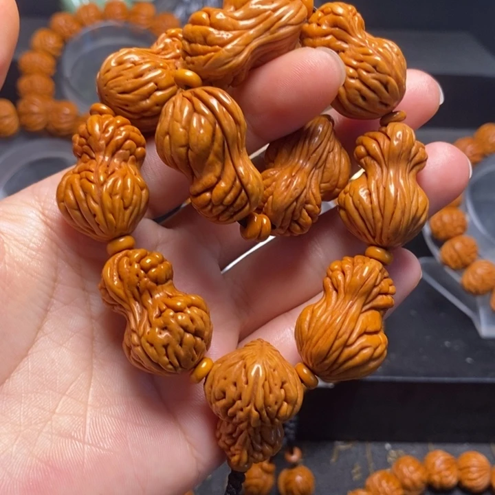 桃核手串花生手持