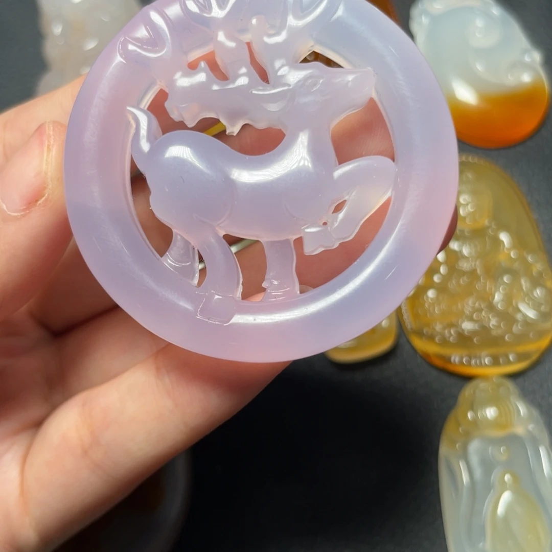 沙***漠玛瑙/玉髓未镶嵌颈饰