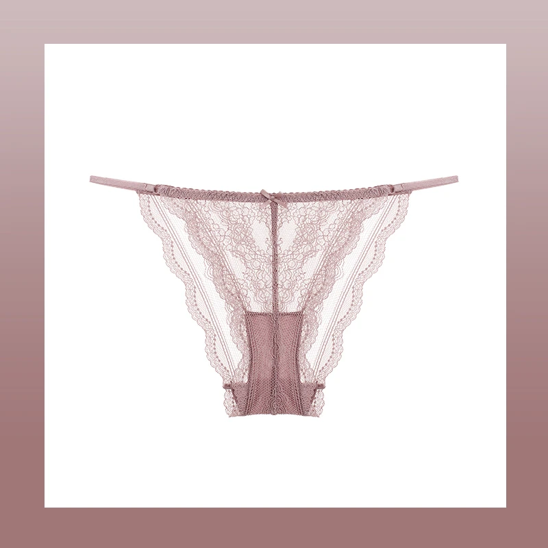 QUAMPH/趣安芬内裤女法式蕾丝纯欲透气低腰三角裤内裤2024款性感
