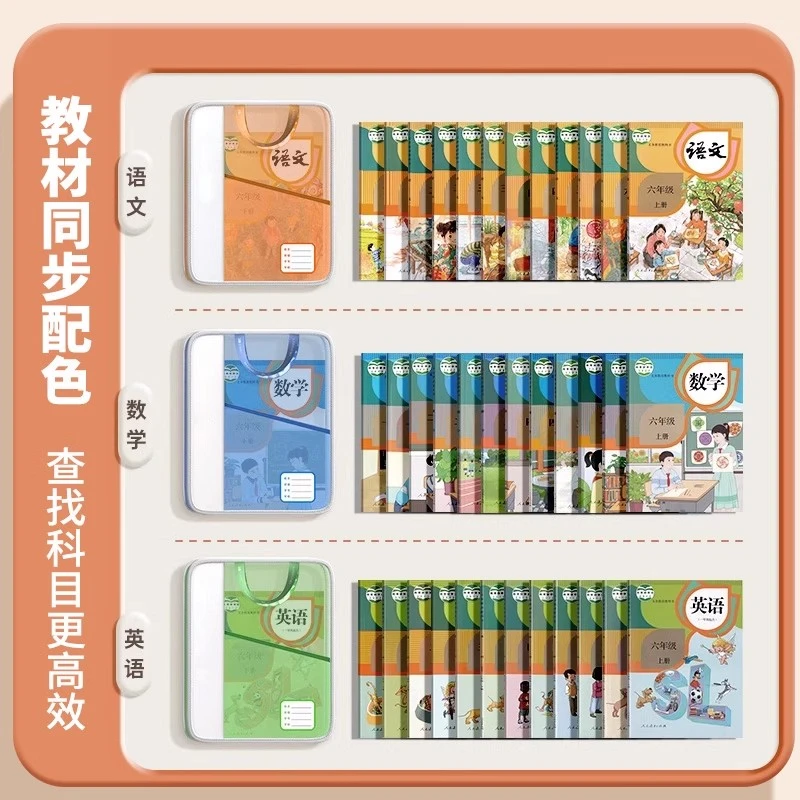双层网纱科目袋学生书本科目袋学习初中高中生科目学科分类大容量