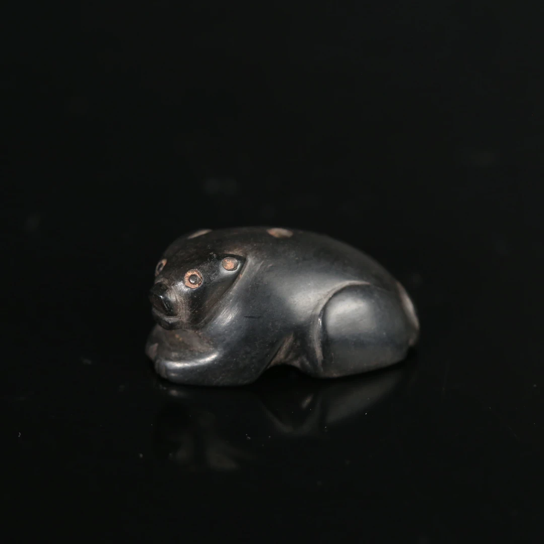 清代煤精石小兽【文物宝库】WR251025095