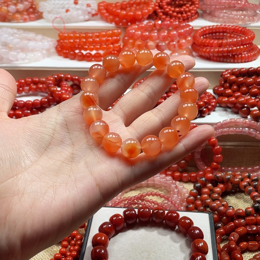 南红玛瑙未镶嵌手链