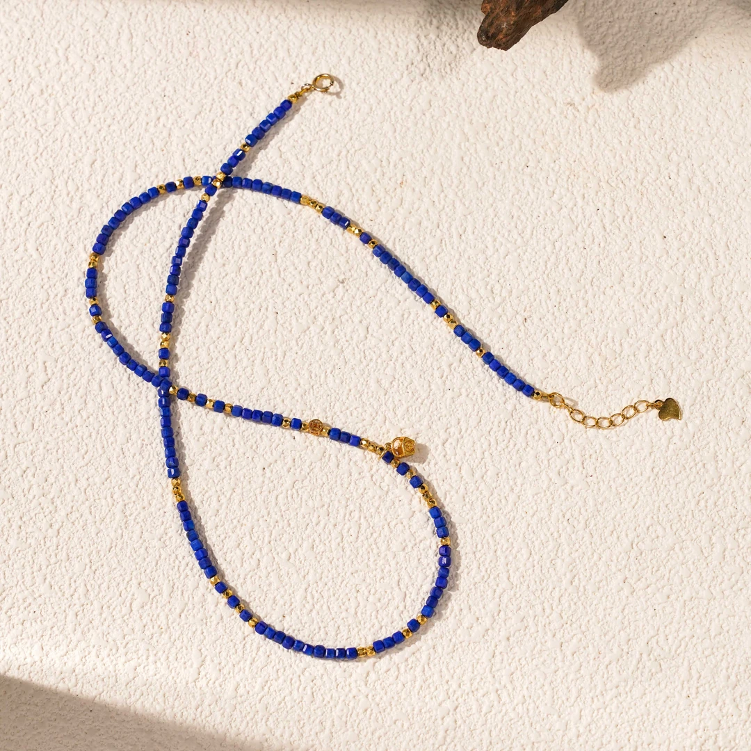 【一桶今 】阿富汗青金石项链（天然珠宝多样性发其一）