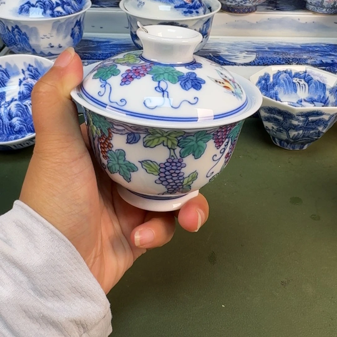 景德镇纯手绘茶具圆圆248