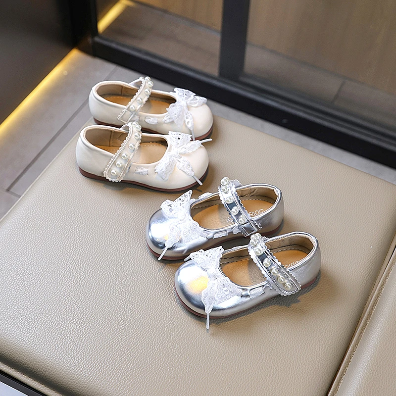 女童皮鞋2025春季新款网纱女孩小香风公主鞋宝宝软底鞋子儿童单鞋