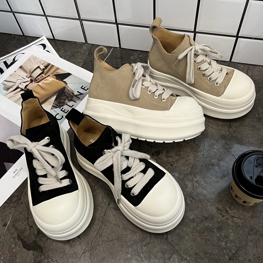 小小苏磨砂牛皮 浅口圆头运动风帆布鞋小白鞋欧若精灵风;EQX21003