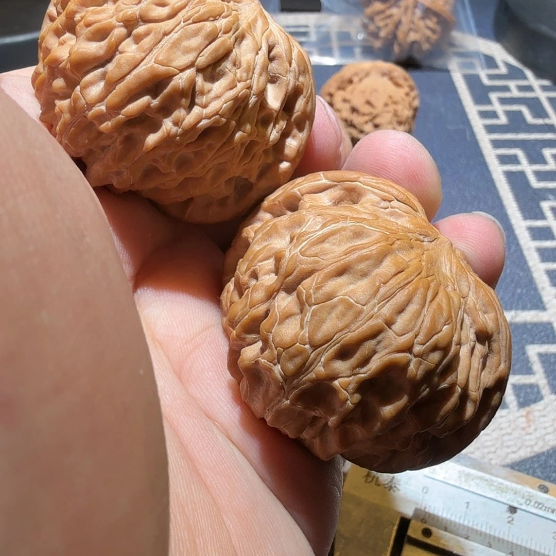 文玩核桃把件状*磨盘