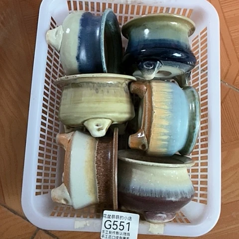 紫砂花盆551微瑕品口径7到8左右