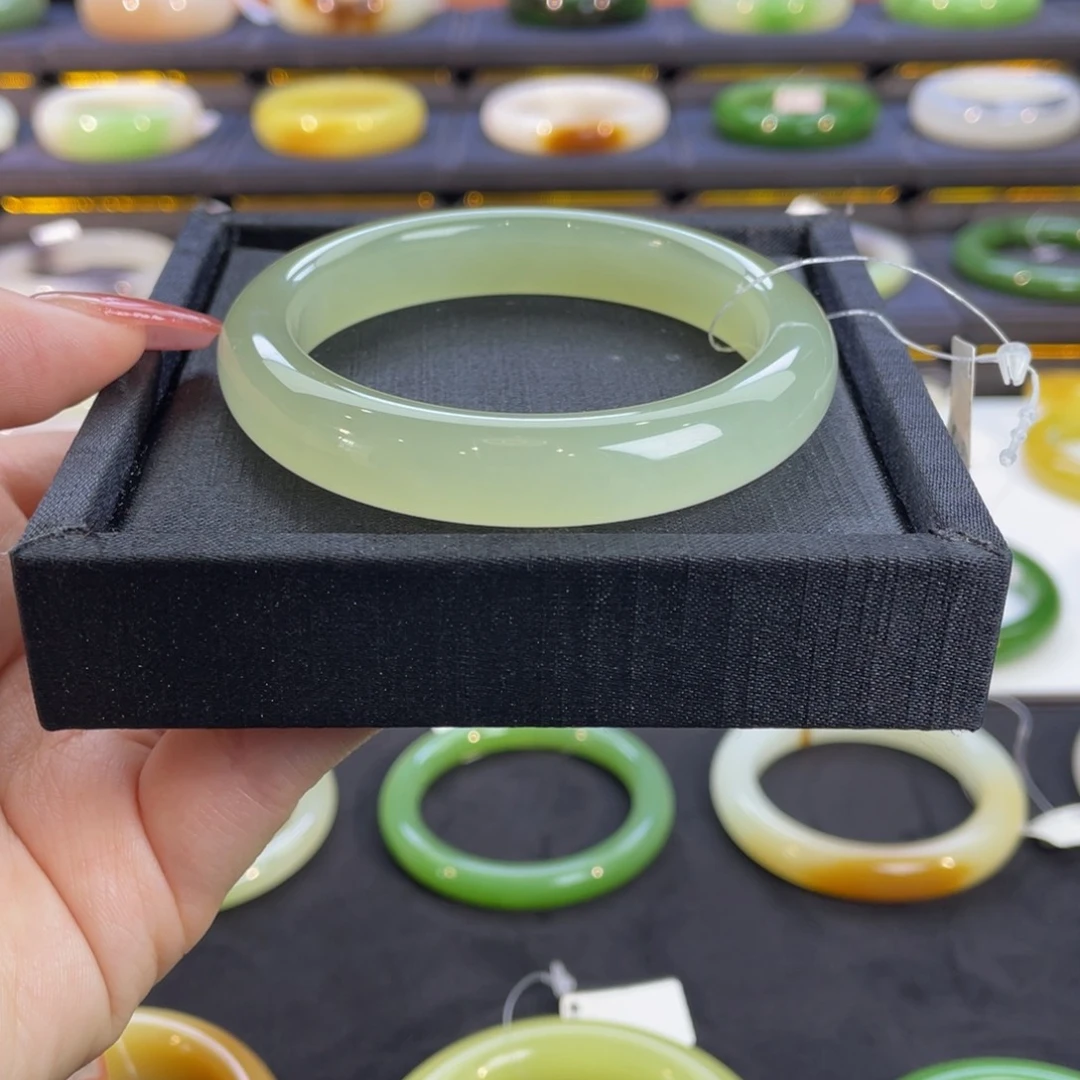 未镶嵌手镯和田玉高冰晴水手镯56