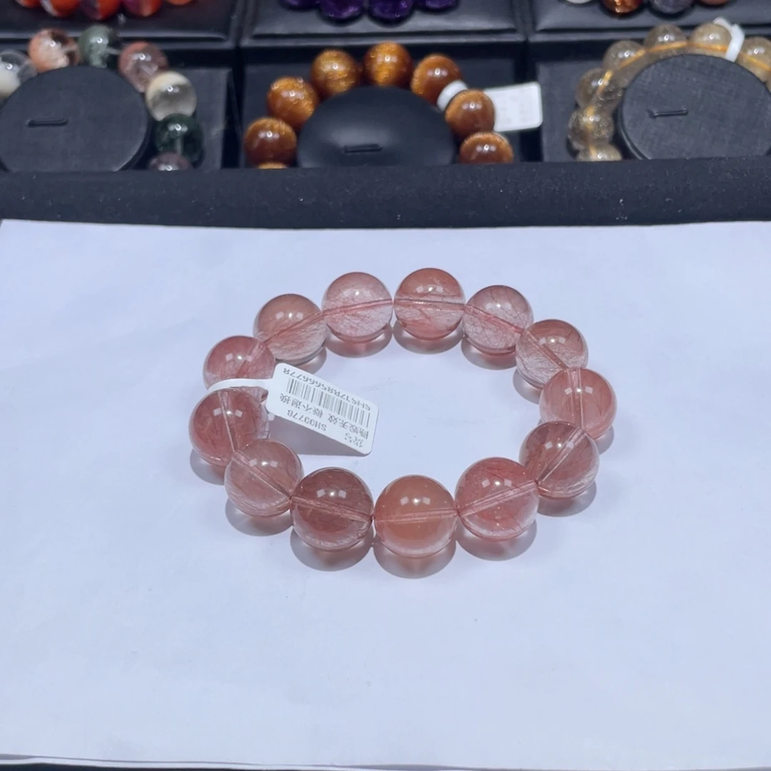 水晶手链未镶嵌红发晶16mm