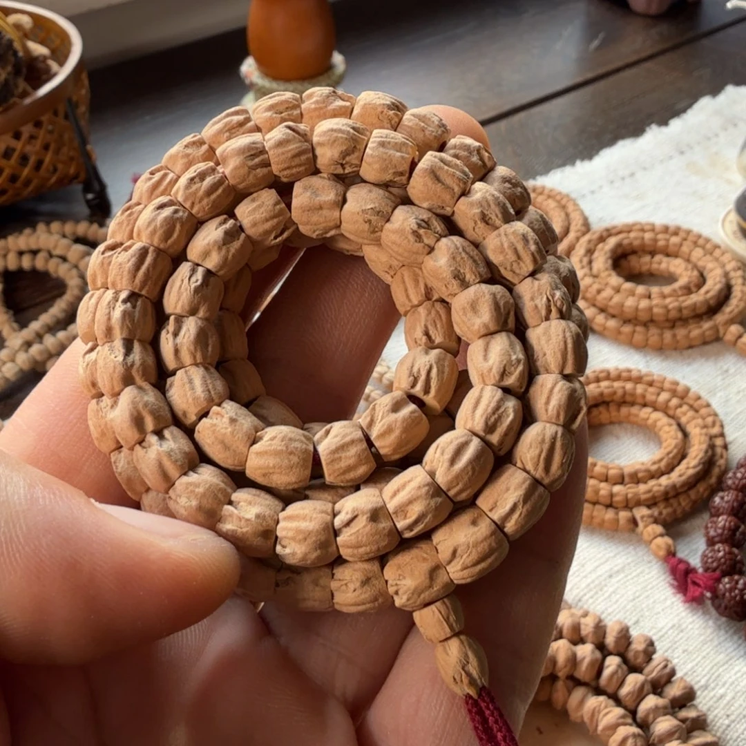 柏香籽/百香籽手串基础款斜切药片红皮7.5mm