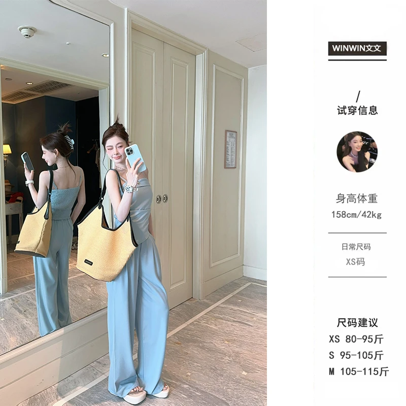 【显瘦套装】文文私服 夏季气质休闲小个子减龄通勤套装JJC4TZ2023