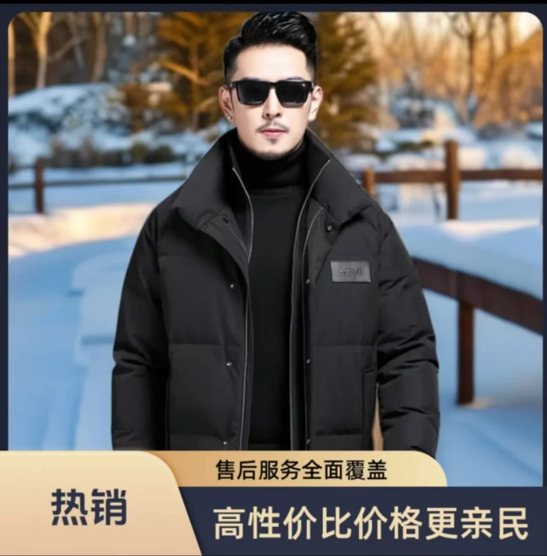 冬季保暖高端男士商务休闲连帽加厚保暖外套断码小整款A001-A020