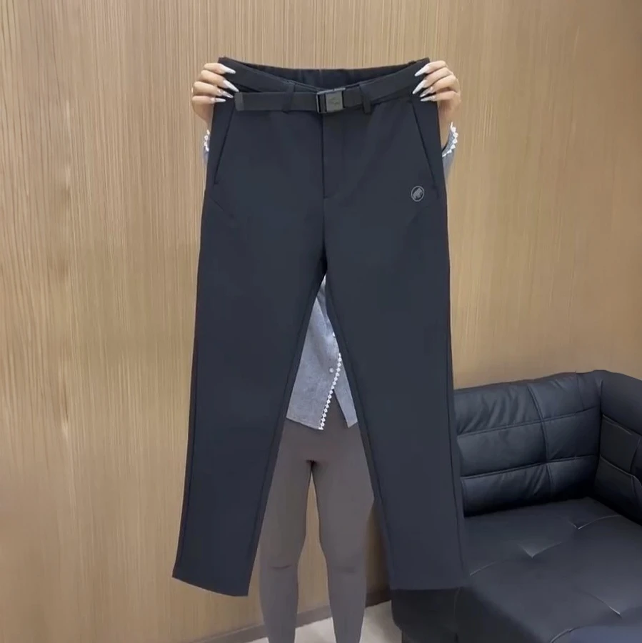 2025秋冬新款男士商务软壳裤户外运动大象冲锋裤潮流休闲直筒长裤