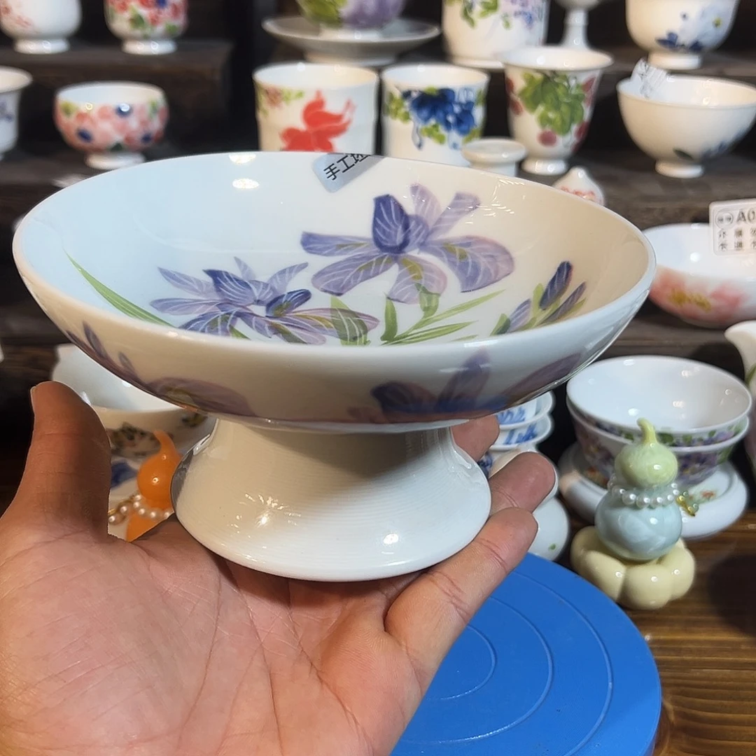 陶瓷景德镇手工手绘陶瓷果盘
