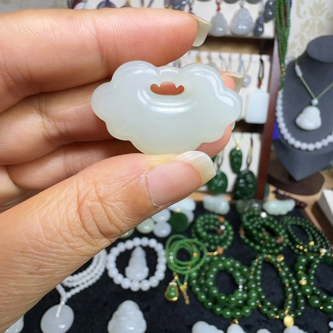 和田玉未镶嵌吊坠(不含链)