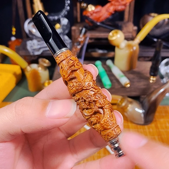 高端定制牛角手工斗