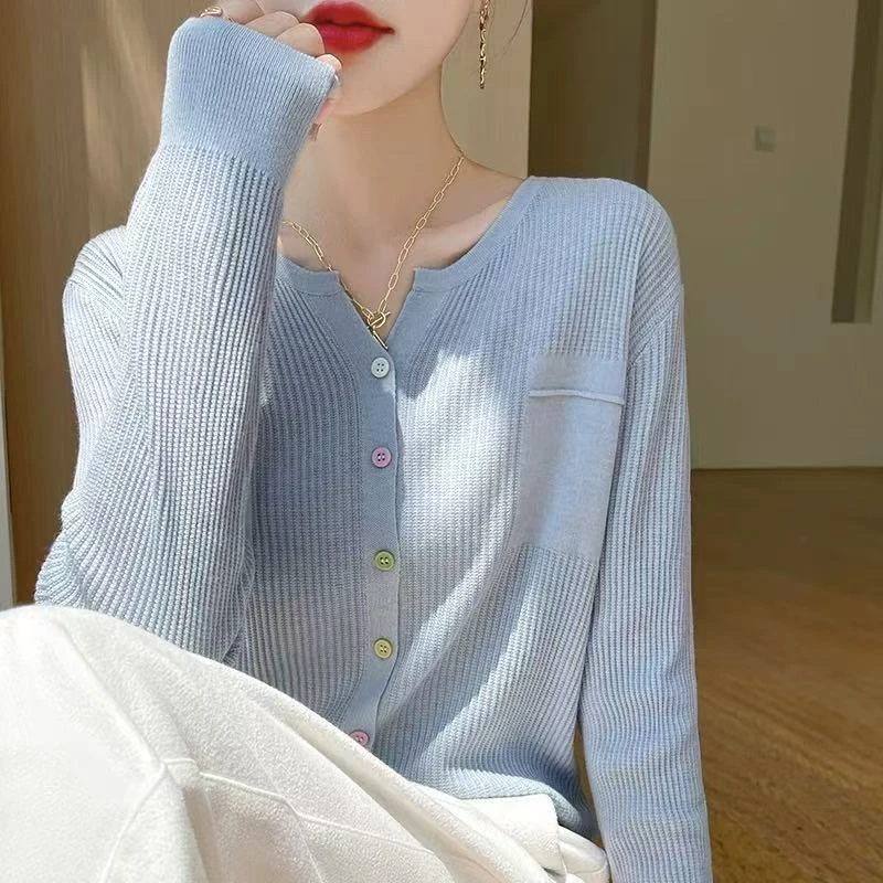 （彩扣）玉姐家法式小香风彩扣气质开衫 新选f990 J022629