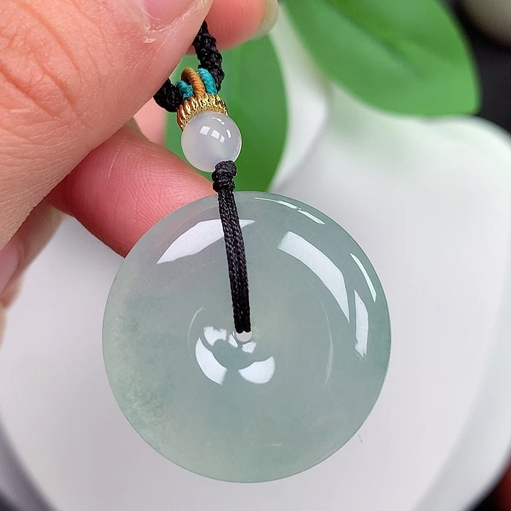 颈饰未镶嵌翡翠平安扣 29.1x6.3mm