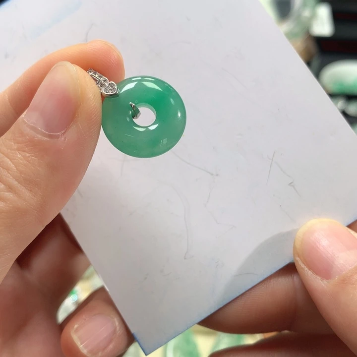 石英质玉银S925镶嵌颈饰