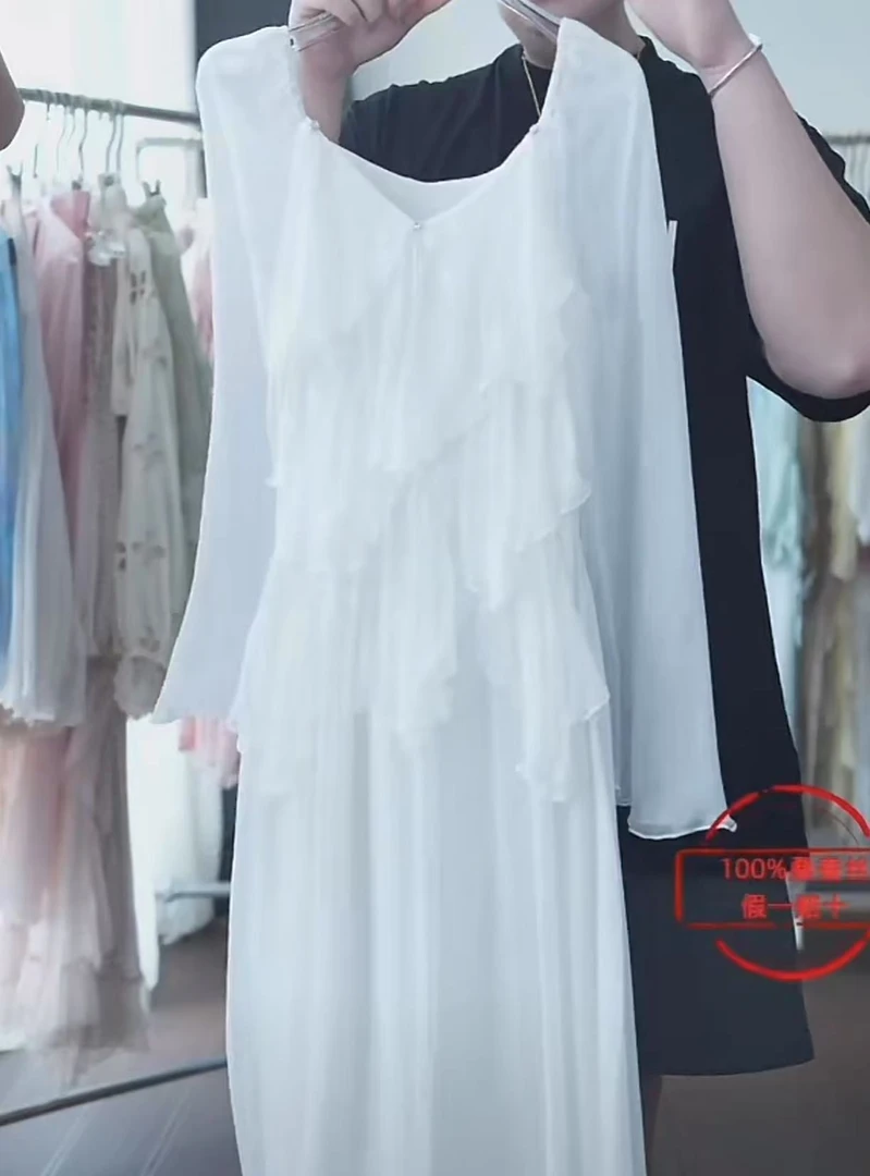 【禾枫原创】百分100桑蚕丝连衣裙85-001