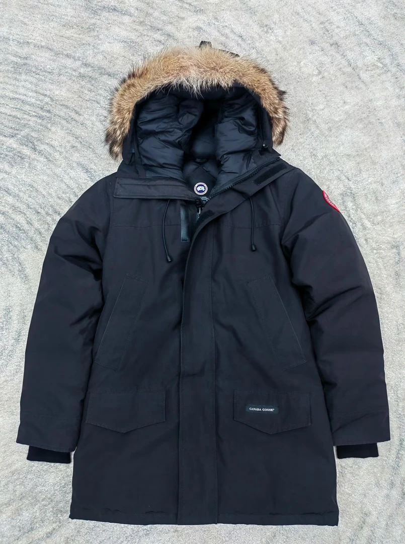 99新 加拿大鹅 M码亚洲版 langford黑色连帽羽绒服-50650