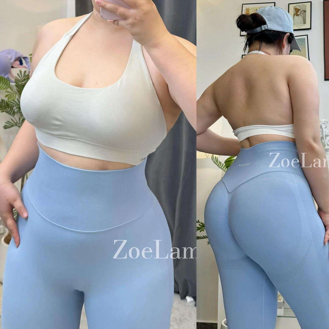 ZoeLamer【美丽废物】低强度挂脖健身美背欧美码辣妹性感运动内衣
