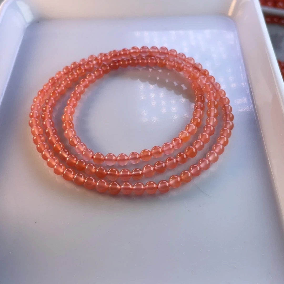 南红玛瑙未镶嵌珠宝奇石多圈佛珠尺寸5mm