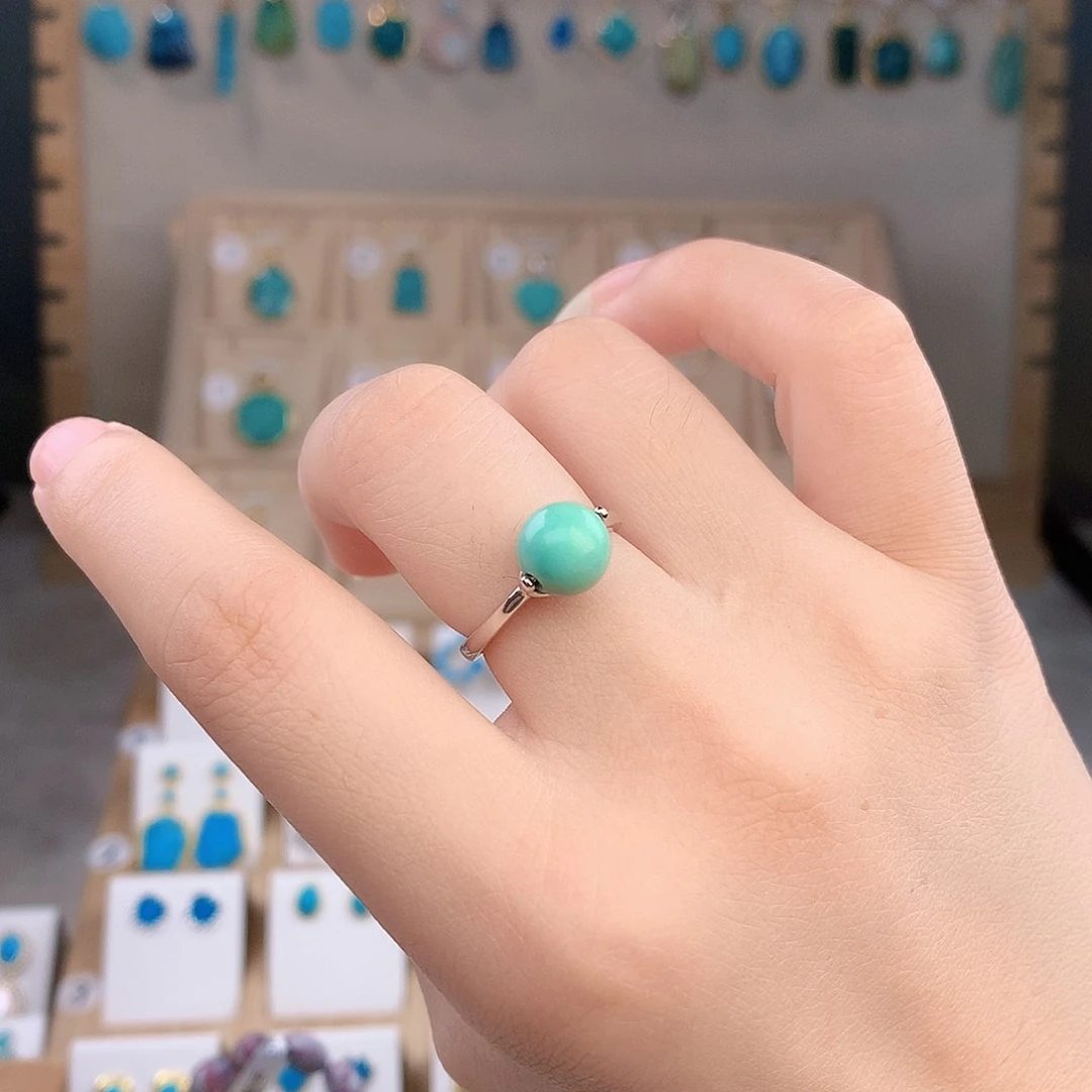 绿松石银S925镶嵌颈饰