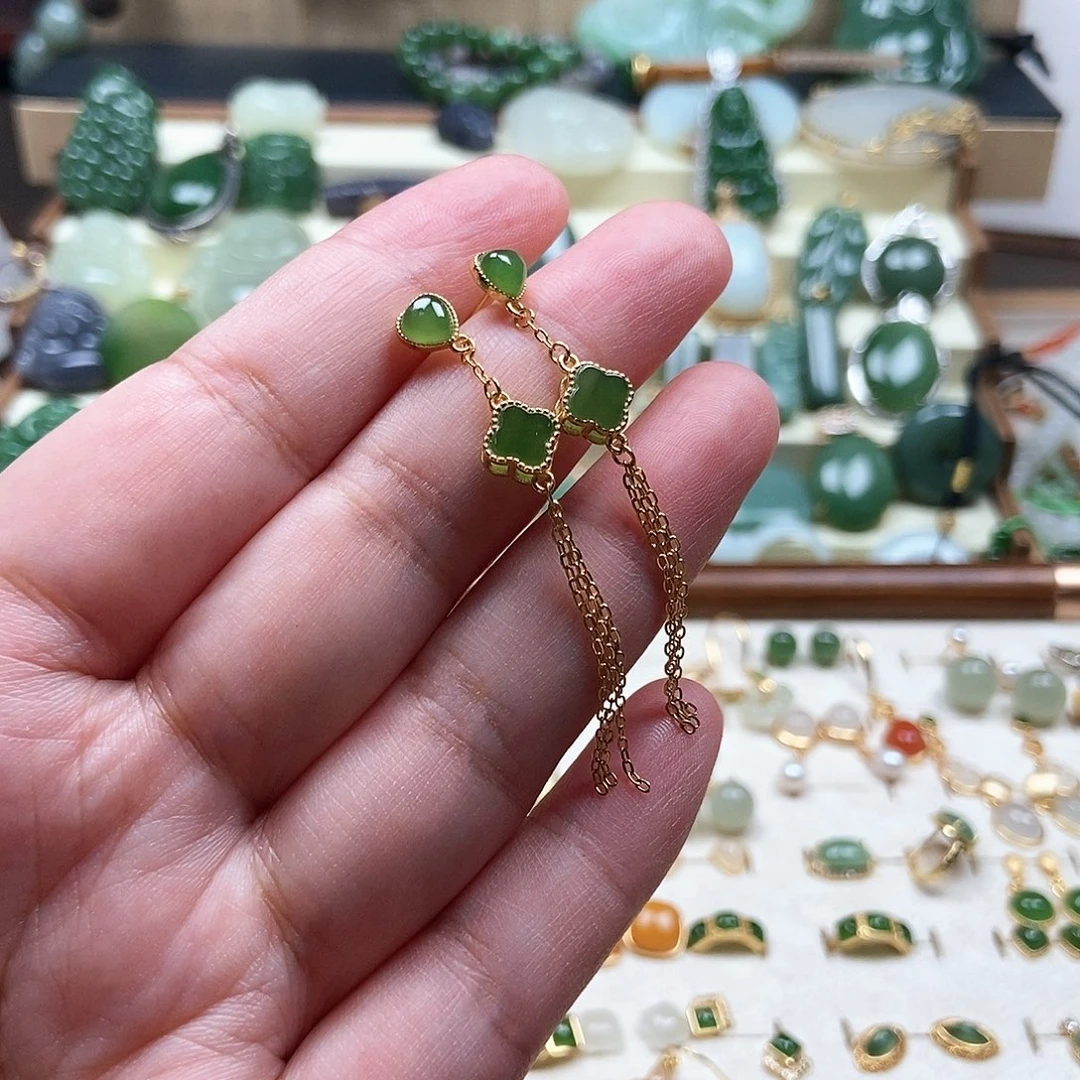吊坠(不含链)银S925镶嵌和田玉歌****店