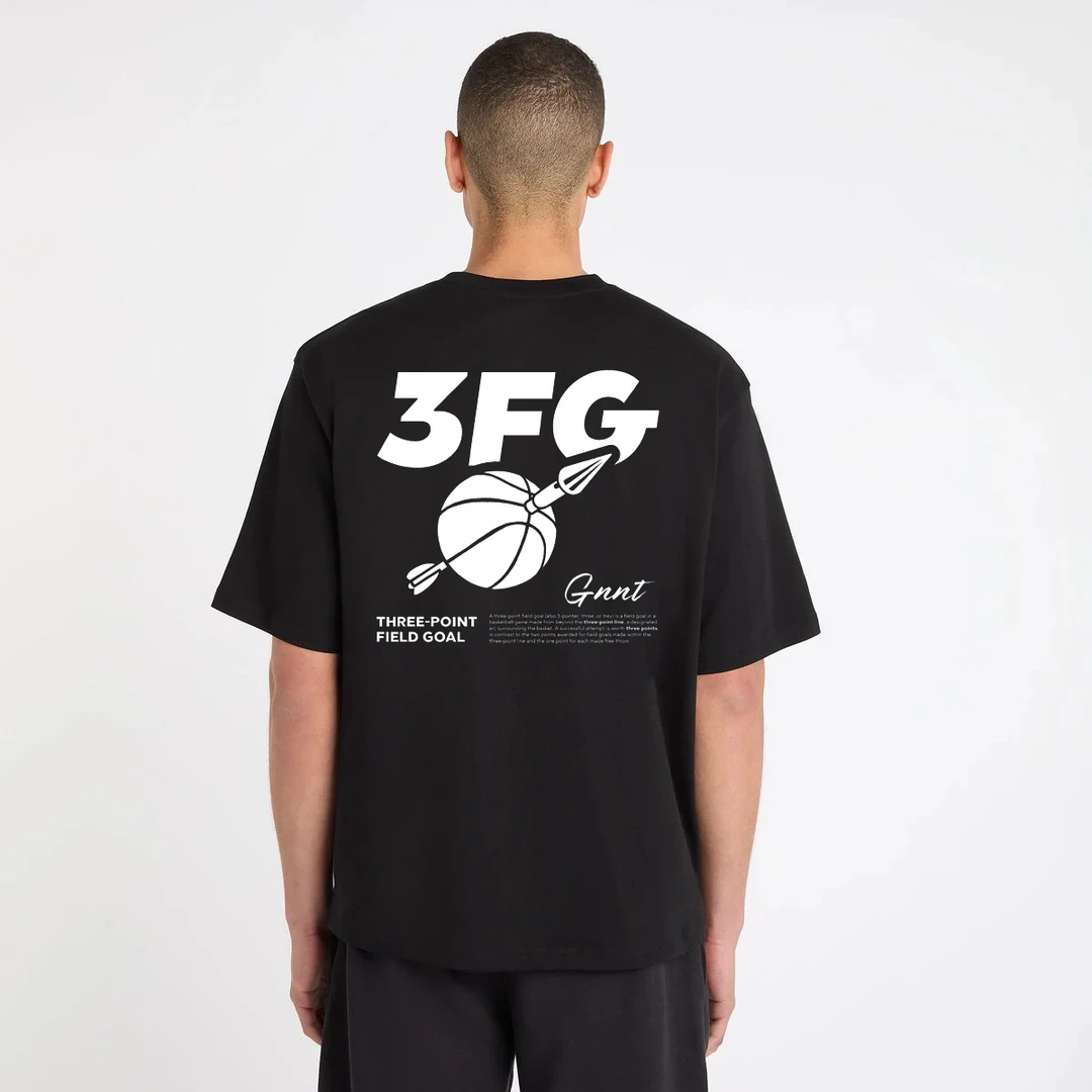 篮球重磅T恤（三分球）美式个性潮牌运动短袖原创夏季纯棉宽松半袖