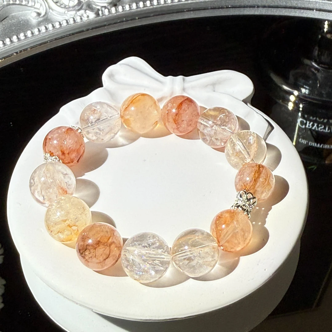 【一条锦鲤】原创设计锦鲤胶花水晶手串