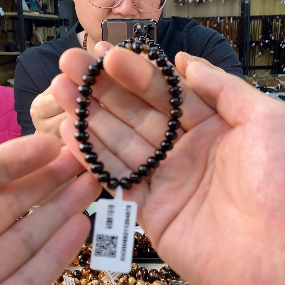 未镶嵌琥珀裸石星*抚顺翳珀7手串