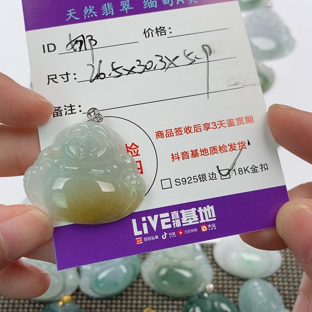 翡翠未镶嵌颈饰娜*翡翠