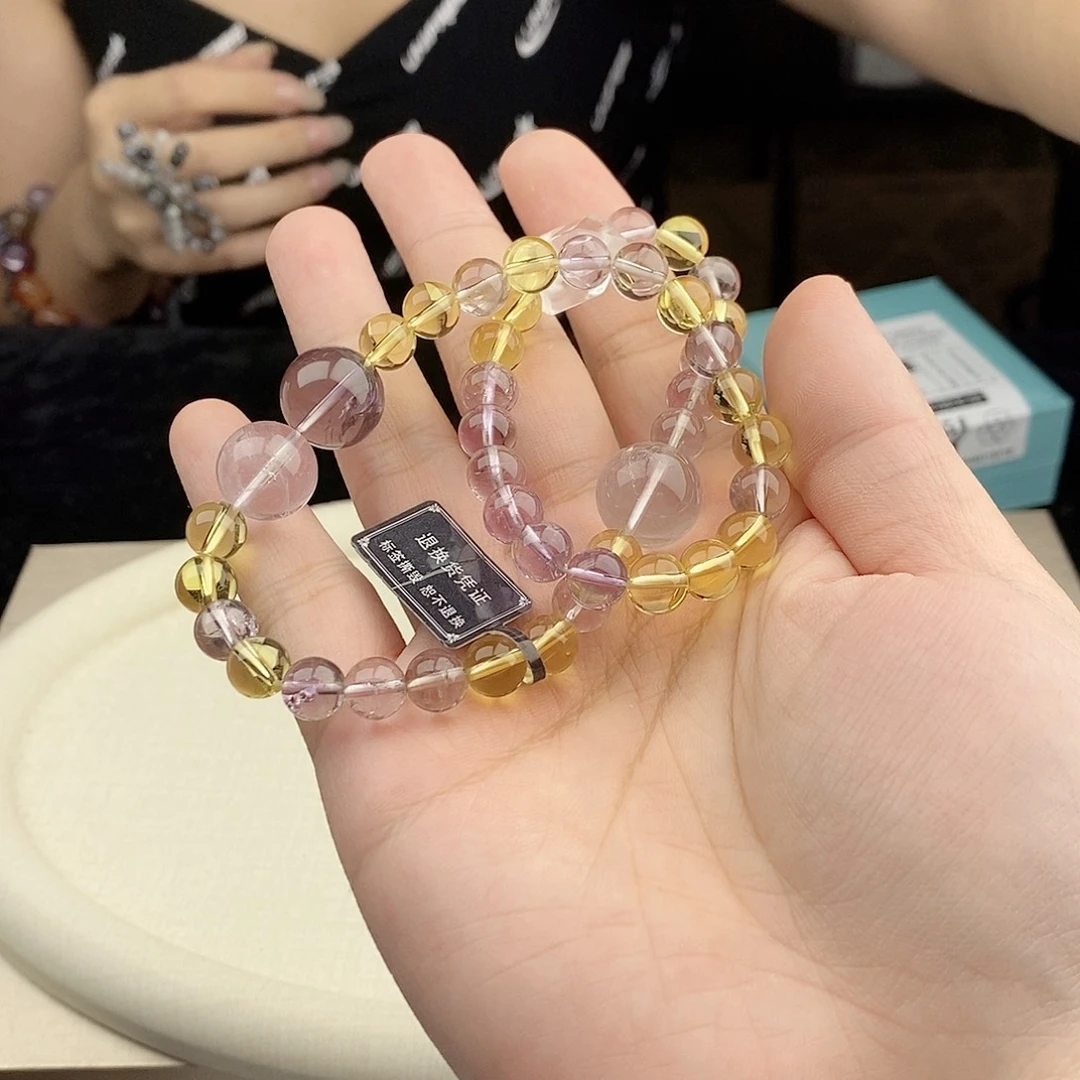 银S925镀金镶嵌手链水晶
