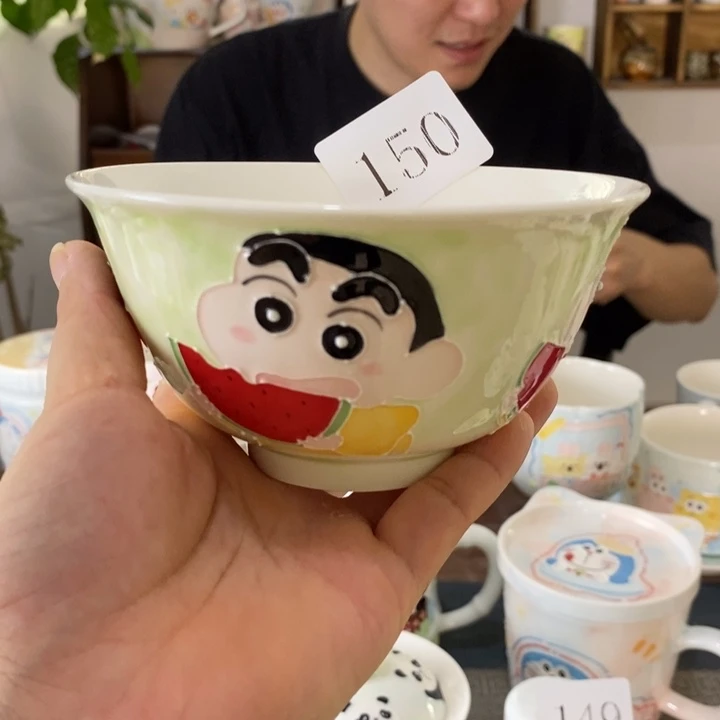 瓷片景德镇釉下彩手绘