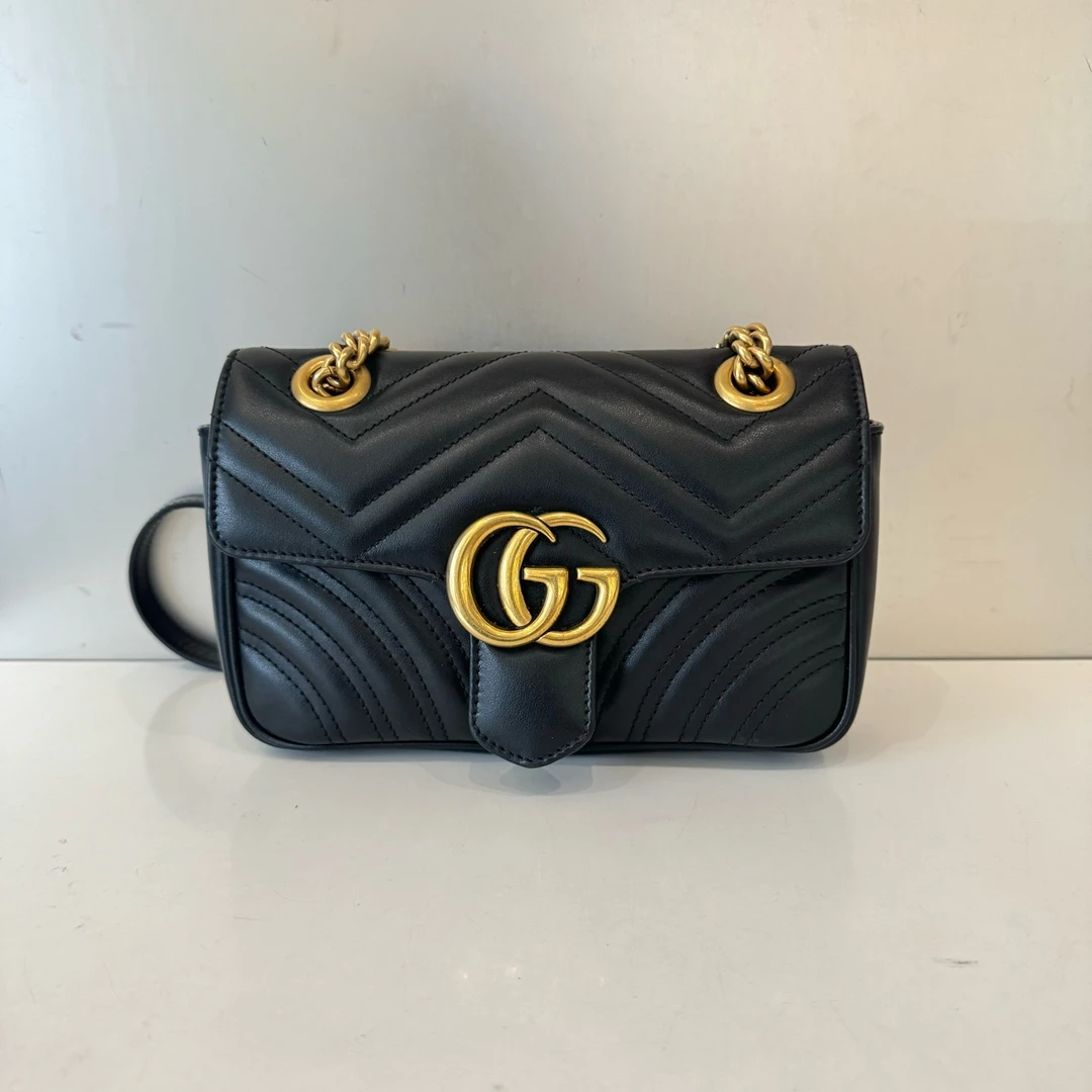 99新 GUCCI/古驰 gucci 马蒙22黑金99新