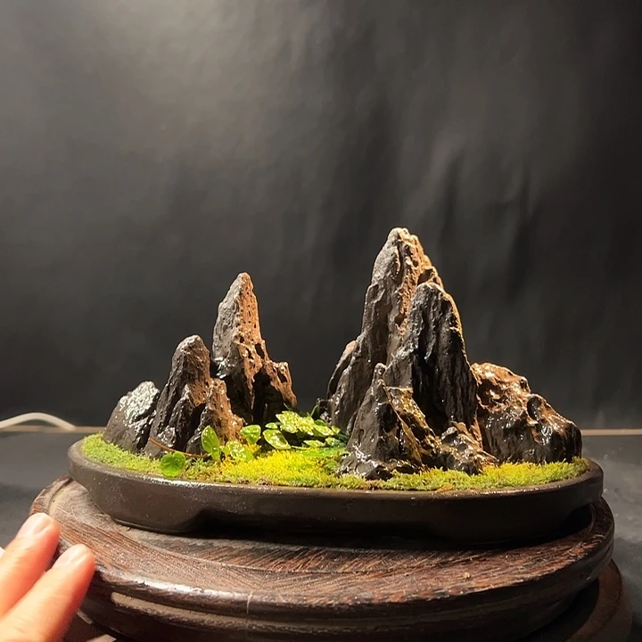 手工制作宋山石盆景