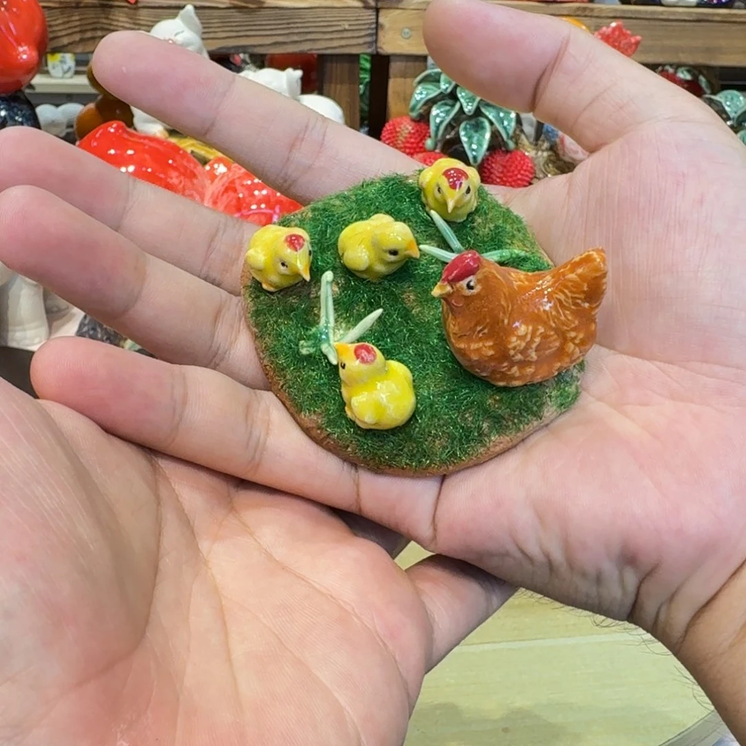 陶瓷母鸡小鸡一堆
